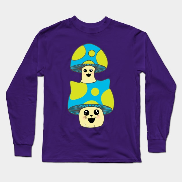 MEOWSHROOM Long Sleeve T-Shirt by Fatkitty